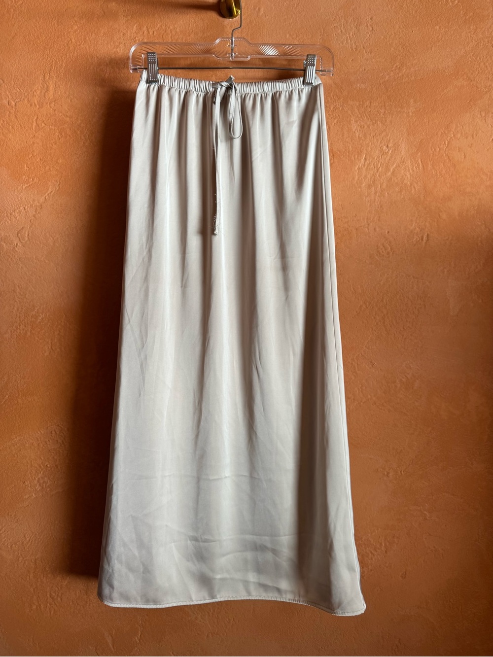 Song of Style Satin Maxi Skirt XS Champagne Slip Skirt Minimalist Wardrobe